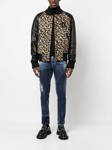 DSQUARED2 embroidered monogram roll neck jumper - Zwart