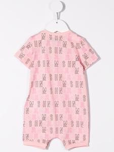 moschinokids Moschino Kids Romper met logoprint - Roze