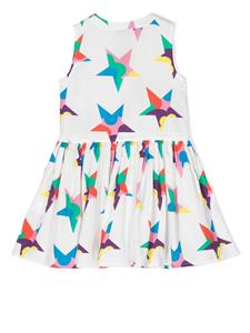 stellamccartneykids Stella McCartney Kids Jurk met sterrenprint - Wit