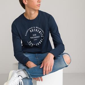 LA REDOUTE COLLECTIONS Set van 2 T-shirts met lange mouwen, bedrukt