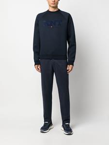 Kiton Sweater met logoprint - Blauw