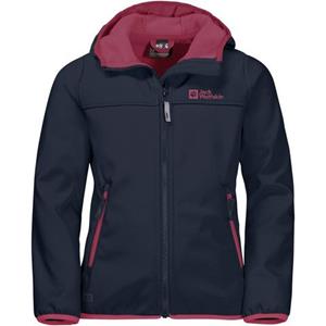 Jack Wolfskin Softshell-jack FOURWINDS JACKET KIDS met contrastkleurige details