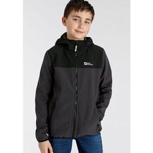 Softshell-jack FOURWINDS JACKET KIDS met contrastkleurige details