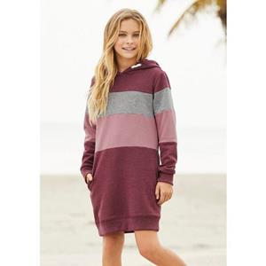 KIDSWORLD Sweatjurk lang, sportief streepdessin, van katoenmix, lange mouwen