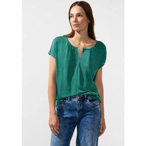 STREET ONE Shirttop, in Leinenoptik