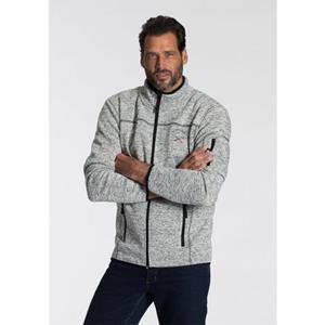 Mans World Strickfleecejacke, mit modischen Ziernähten