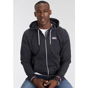 DELMAO Capuchonsweatvest met contrastkleurige ritssluitingen