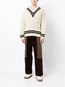 visvim Kabelgebreide trui - Wit