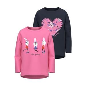 name it Langarmshirt Doppelpack NMFVIX für Mädchen pink Mädchen 