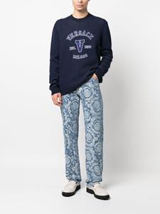 Versace Intarsia trui - Blauw