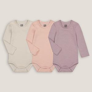 LA REDOUTE COLLECTIONS Set van 3 rompers met lange mouwen