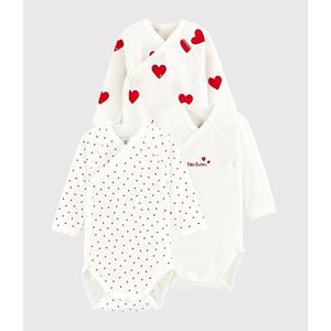PETIT BATEAU Set van 3 gekruiste rompertjes