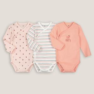 LA REDOUTE COLLECTIONS Set van 3 bedrukte geboorterompers