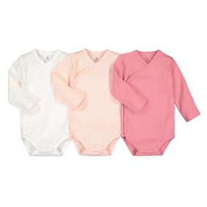 LA REDOUTE COLLECTIONS Set van 3 geboorte rompers in bio katoen