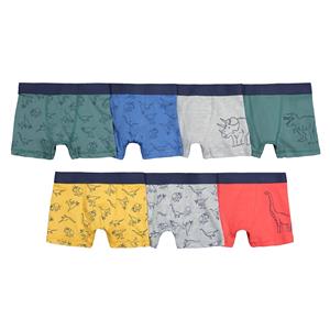 Set van 7 boxershorts,  dinosaurus motieven