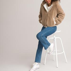 LA REDOUTE COLLECTIONS Omkeerbare jas in donzige stof met kap