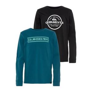 Quiksilver Langarmshirt "Jungen Doppelpack mit Logodruck", (Packung, 2 tlg.)