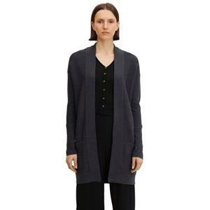 TOM TAILOR Strickjacke, ohne Verschluss und mit aufgesetzten Taschen