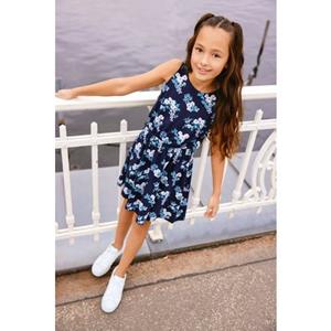 KIDSWORLD Jerseyjurk - Skaterjurk bedrukt met bloemen feestelijke gelegenheden, knie-vrije lengte, modieus, van jersey stof