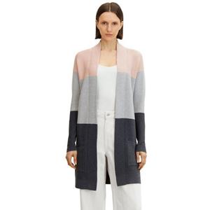 TOM TAILOR Longstrickjacke, aus Rippstrick mit aufgesetzten Taschen