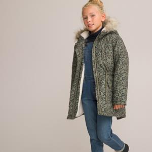 LA REDOUTE COLLECTIONS Bedrukte parka met kap afgeboord met imitatiebont