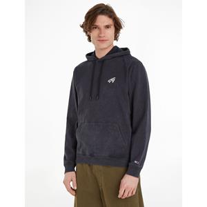 TOMMY JEANS Rechte hoodie met logo grif