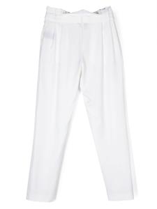 balmainkids Balmain Kids Broek met geplooid detail - Wit
