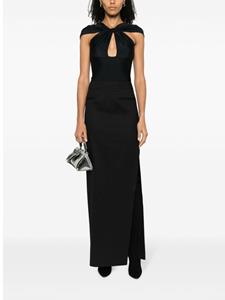 Genny Maxi-rok met zijsplit - Zwart