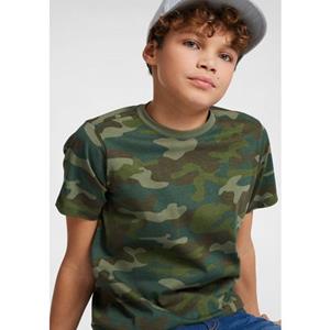 KIDSWORLD T-shirt In coole camouflage-look Korte mouwen, stijlvolle allover print