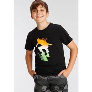 KIDSWORLD T-shirt Skating Korte mouwen, basic pasvorm, bedrukt, ronde hals