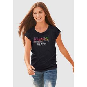 KIDSWORLD T-shirt WEEKEND loading...please wait Korte mouwen, wijde pasvorm, bedrukt uiterlijk, ronde hals