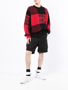 sacai Geruite trui - Rood