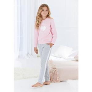 Buffalo Pyjama Pyjama met hartdruk en strepen aan de broek (2-delig, 1 stuk)