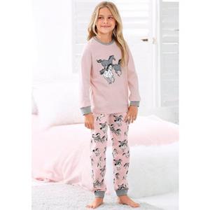 Petite fleur Pyjama in een lang model met paardenprint (2-delig, 1 stuk)