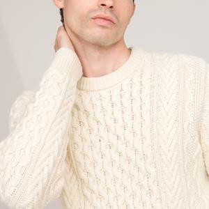 LA REDOUTE COLLECTIONS Trui in kabeltricot met ronde hals, Signature DAMIEN