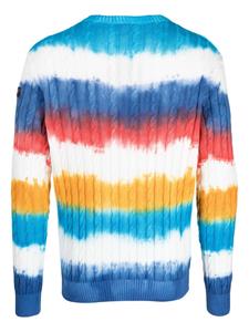 Paul & Shark Trui met tie-dye print - Blauw