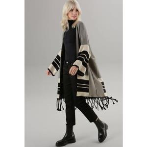 Aniston SELECTED Strickjacke, mit Fransen am Saum - NEUE KOLLEKTION