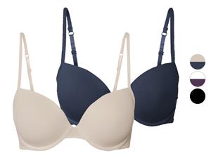esmara 2 beugel BH's (85C, Zwart)