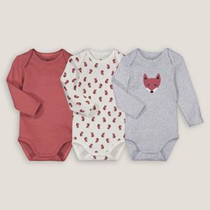 LA REDOUTE COLLECTIONS Set van 3 rompers met lange mouwen