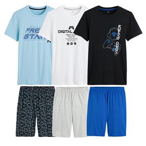 LA REDOUTE COLLECTIONS Set van 3 pyjashorts in katoen, video games