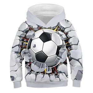 ETST WENDY 09 2023 Herfst Winter Kinderen Jongens Hoodie Lange mouw 3D Print Voetbal Meisjes Vrije tijd Sweatshirt Dagelijks Actieve mode Streetwear Sport