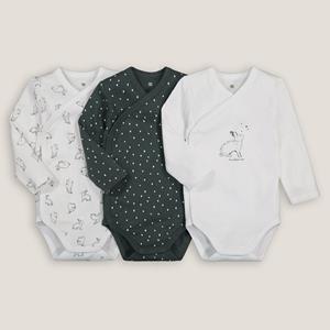 LA REDOUTE COLLECTIONS Set van 3 bedrukte geboorterompers