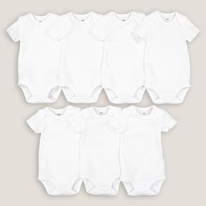 LA REDOUTE COLLECTIONS Lot de 7 bodies blanc manches courtes