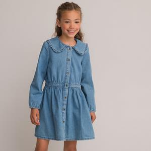 LA REDOUTE COLLECTIONS Wijd uitlopende jurk met Claudinekraag