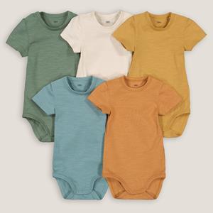LA REDOUTE COLLECTIONS Set van 5 rompertjes met korte mouwen
