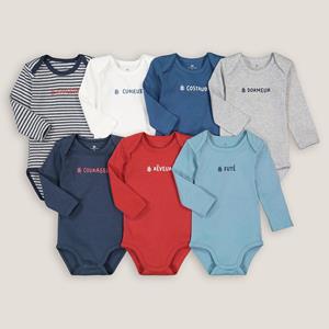 LA REDOUTE COLLECTIONS Set van 7 rompers met lange mouwen