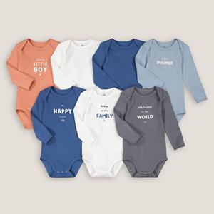 LA REDOUTE COLLECTIONS Set van 7 rompers met lange mouwen