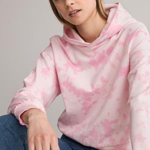 LA REDOUTE COLLECTIONS Cropped hoodie, tie and dye print