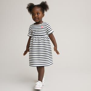 LA REDOUTE COLLECTIONS Gestreepte jurk met korte mouwen, molton