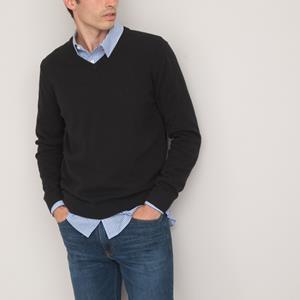 LA REDOUTE COLLECTIONS Trui met V-hals in kasjmier, made in Europe